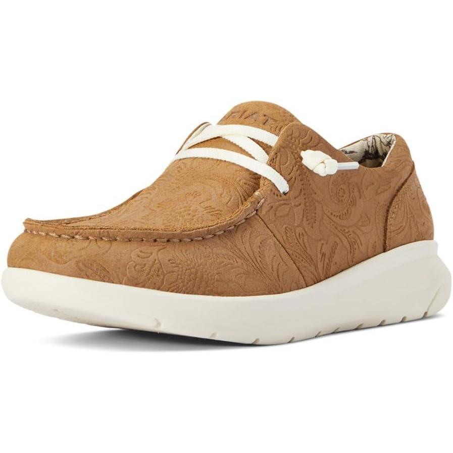 imageARIAT Unisex Youth Hilo ShoeTan Floral Emboss