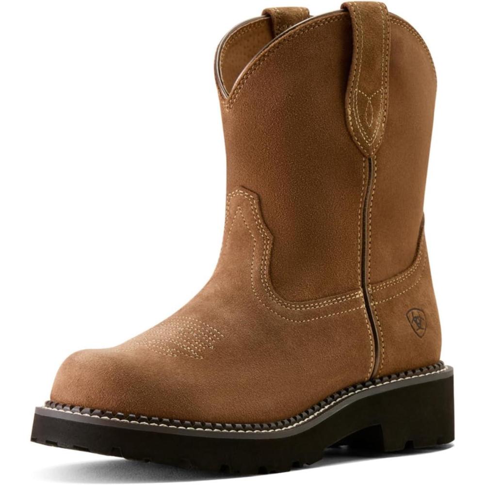 imageARIAT Womens Fatbaby Slouch Western BootCrushed Peanut