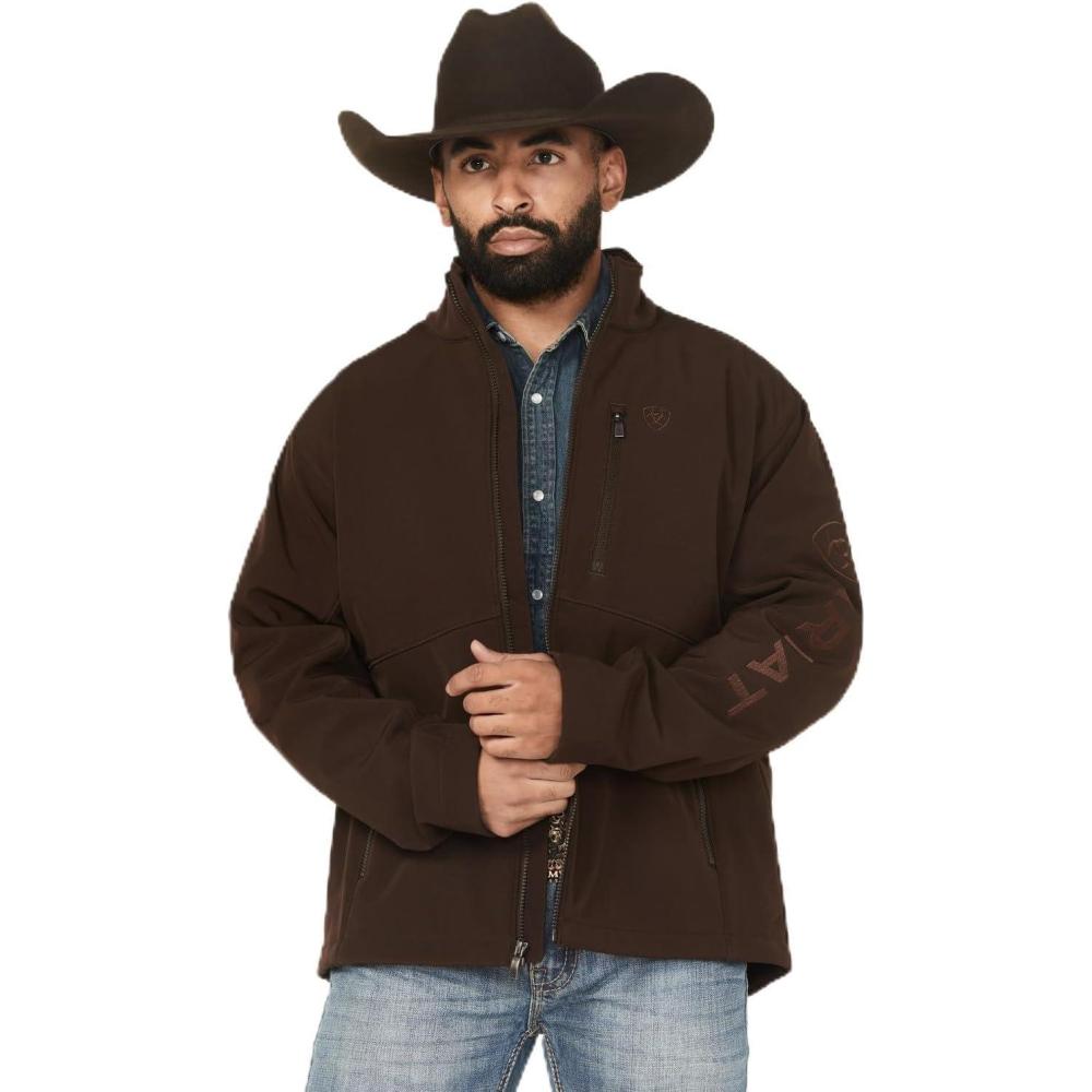 imageARIAT mens Logo Softshell JacketBrown