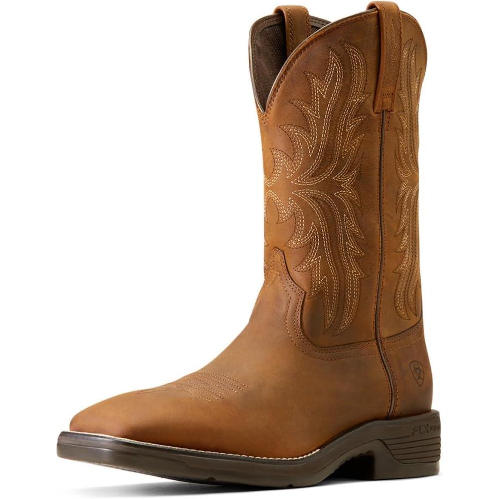 imageARIAT mens Ridgeback Western BootOily Distressed Tan