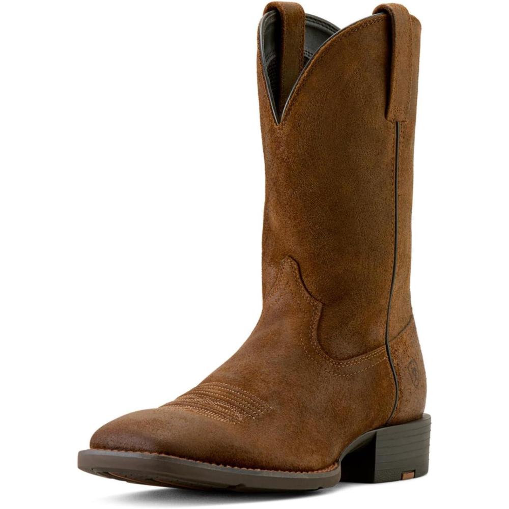 imageARIAT mens Sport Big Country Wide Square Toe Cowboy BootBrown Roughout