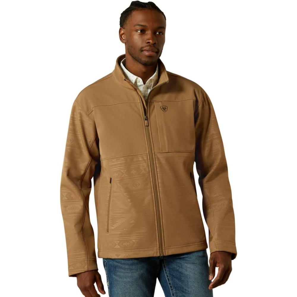 imageARIAT mens Vernon Softshell JacketKhaki Southwest