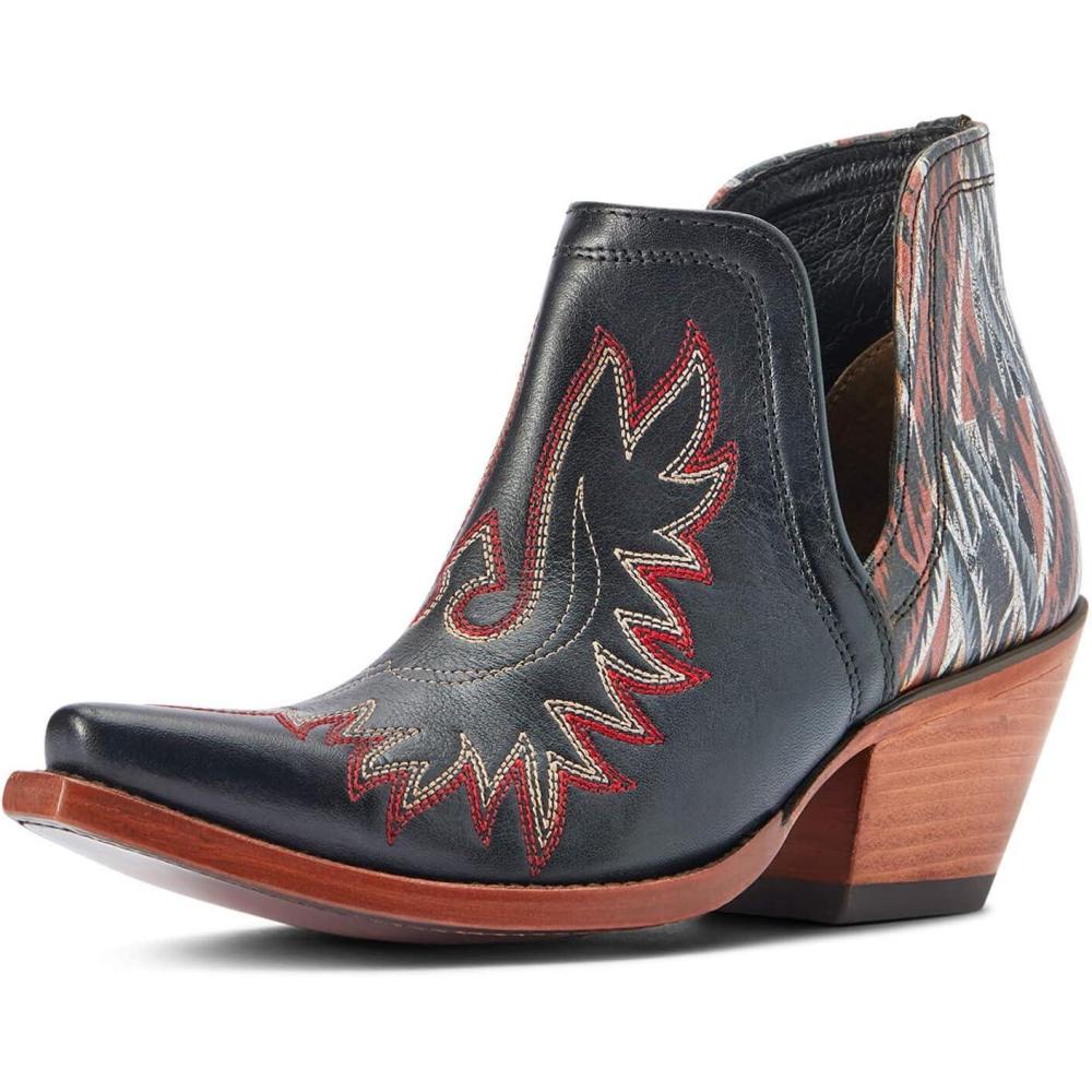 imageARIAT womens Dixon Chimayo Western BootCash BlackNew Mexico Roja Print
