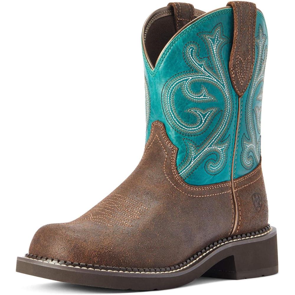 imageARIAT womens Gembaby Western BootWorn Hickory