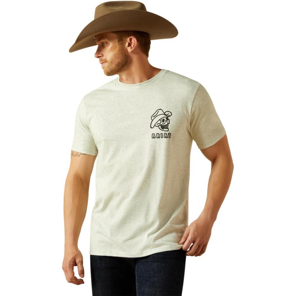 imageAriat Mens Ariat Drinking Buddies TShirtOatmeal Heather