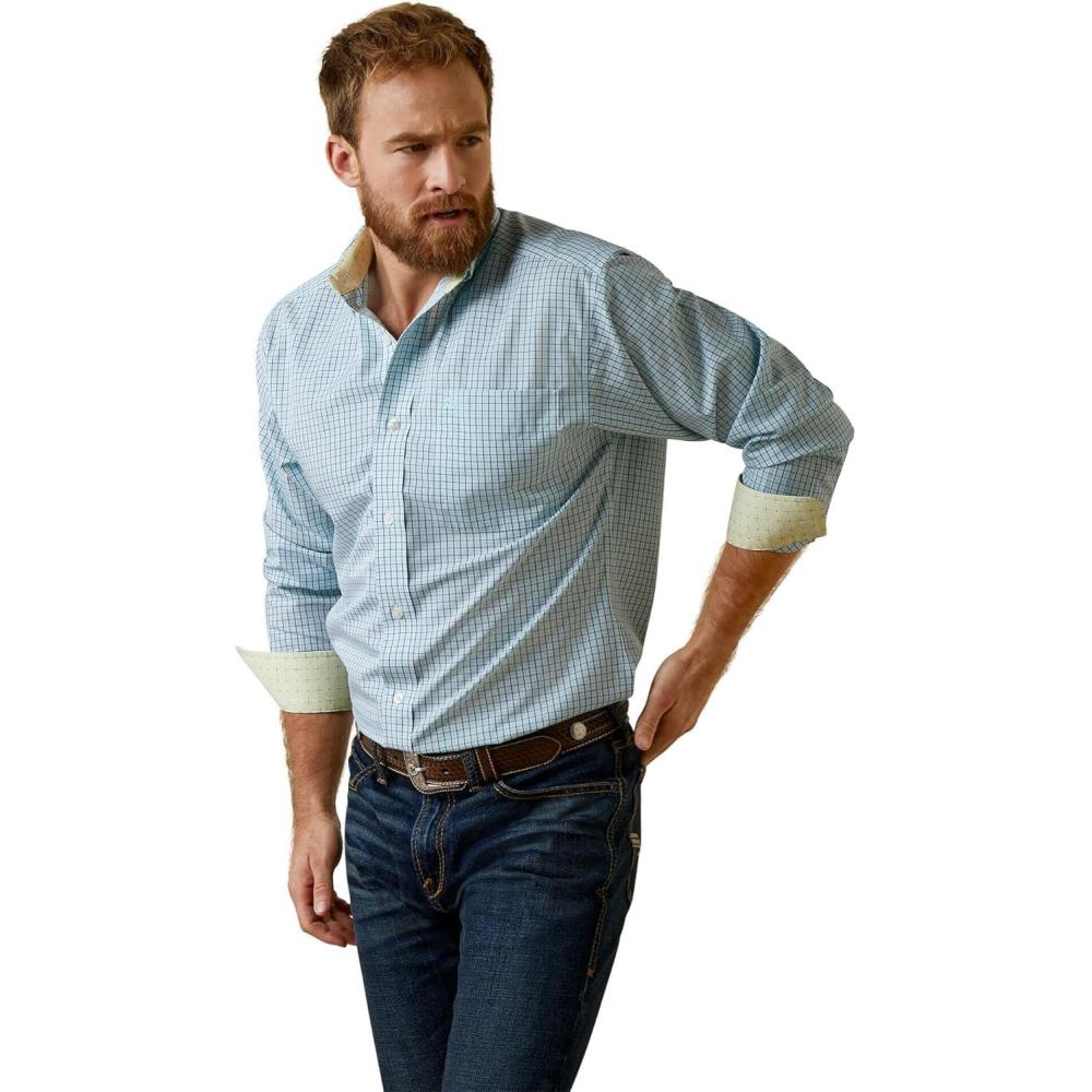 imageAriat Mens Casual Series Wrinkle Free Colten ShirtAqua