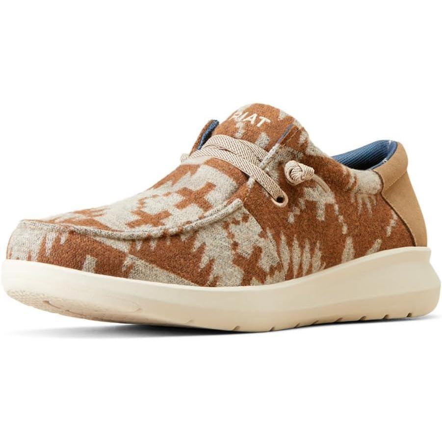 imageAriat Mens Hilo Navy Mesh Casual ShoeTan Blanket WoolyTan