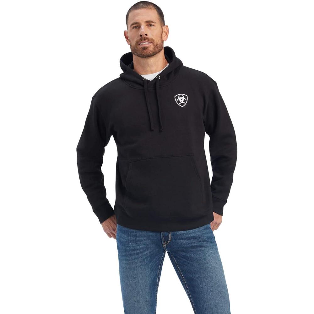 imageAriat Mens Hooded SweatshirtAmericana Block Black