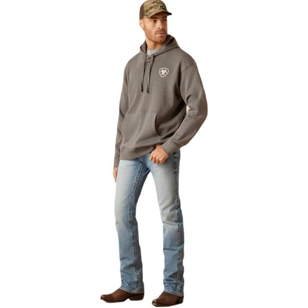 imageAriat Mens Hooded SweatshirtCamo Corps Grey Heather