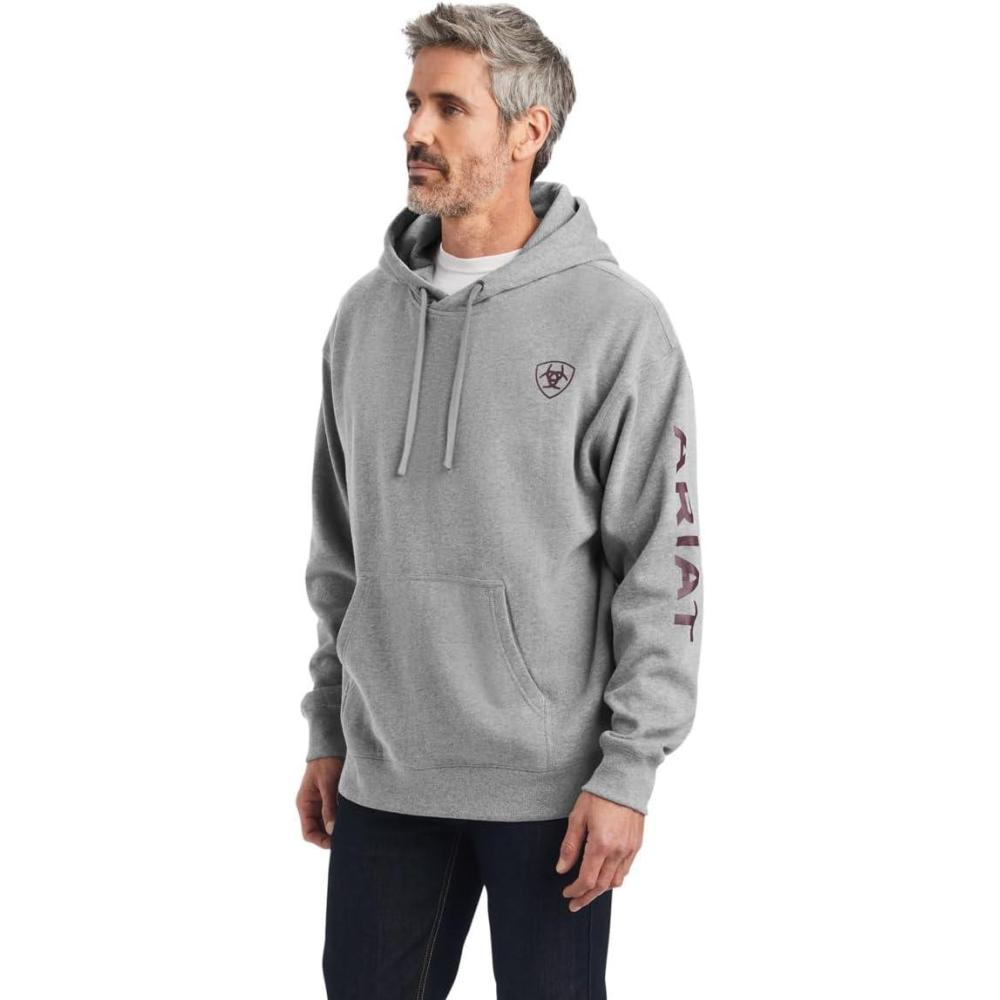 imageAriat Mens Hooded SweatshirtHeather Grey
