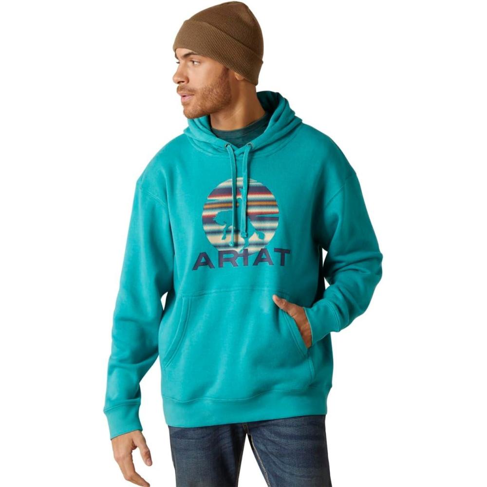 imageAriat Mens Hooded SweatshirtIn Motion Tile Blue