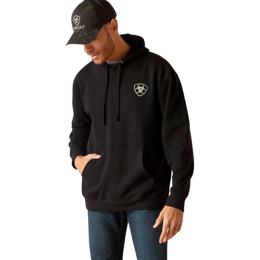 imageAriat Mens Hooded SweatshirtZuni Flag Black