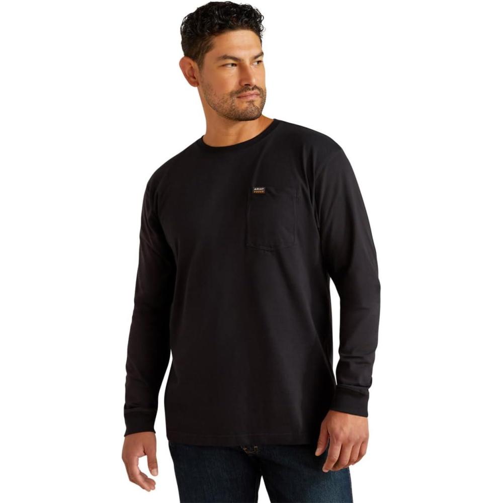 imageAriat Mens Rebar Cotton Strong Standard Pocket TShirtBlack