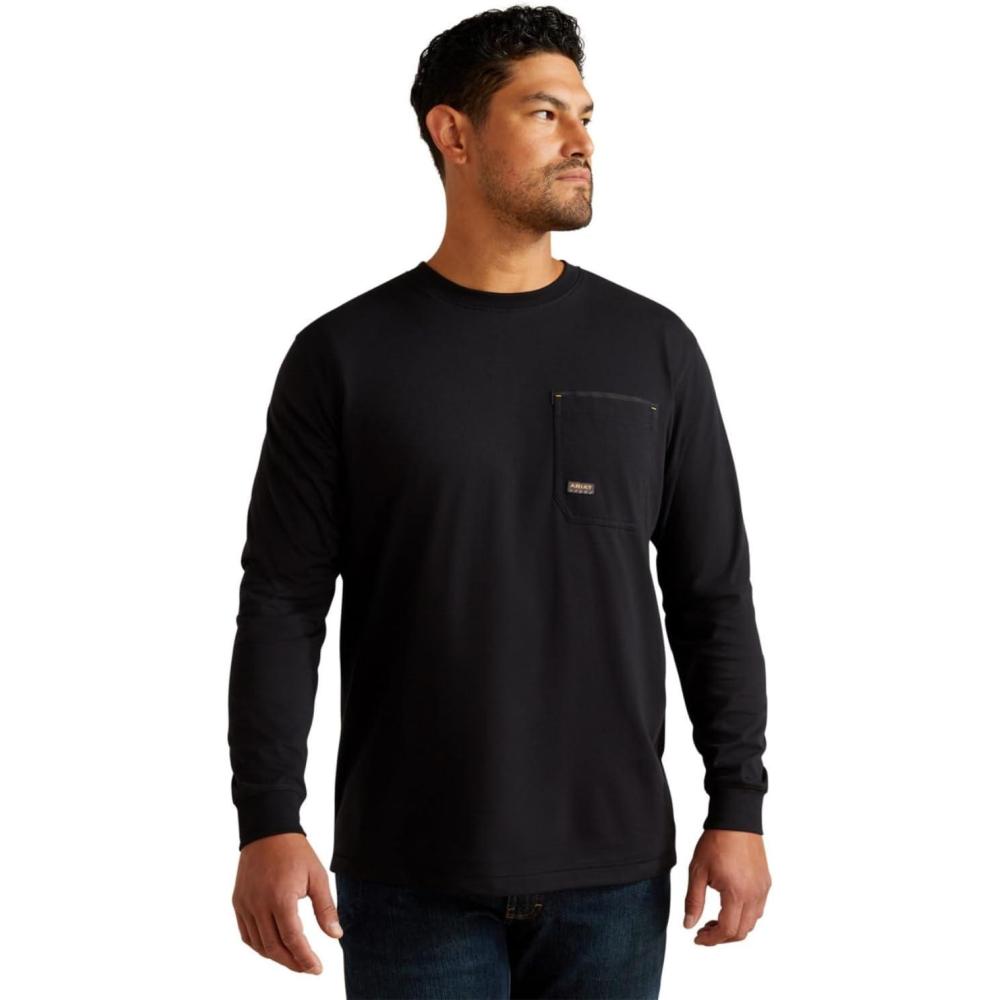 imageAriat Mens Rebar Workman Born for This TShirtBlackUsa