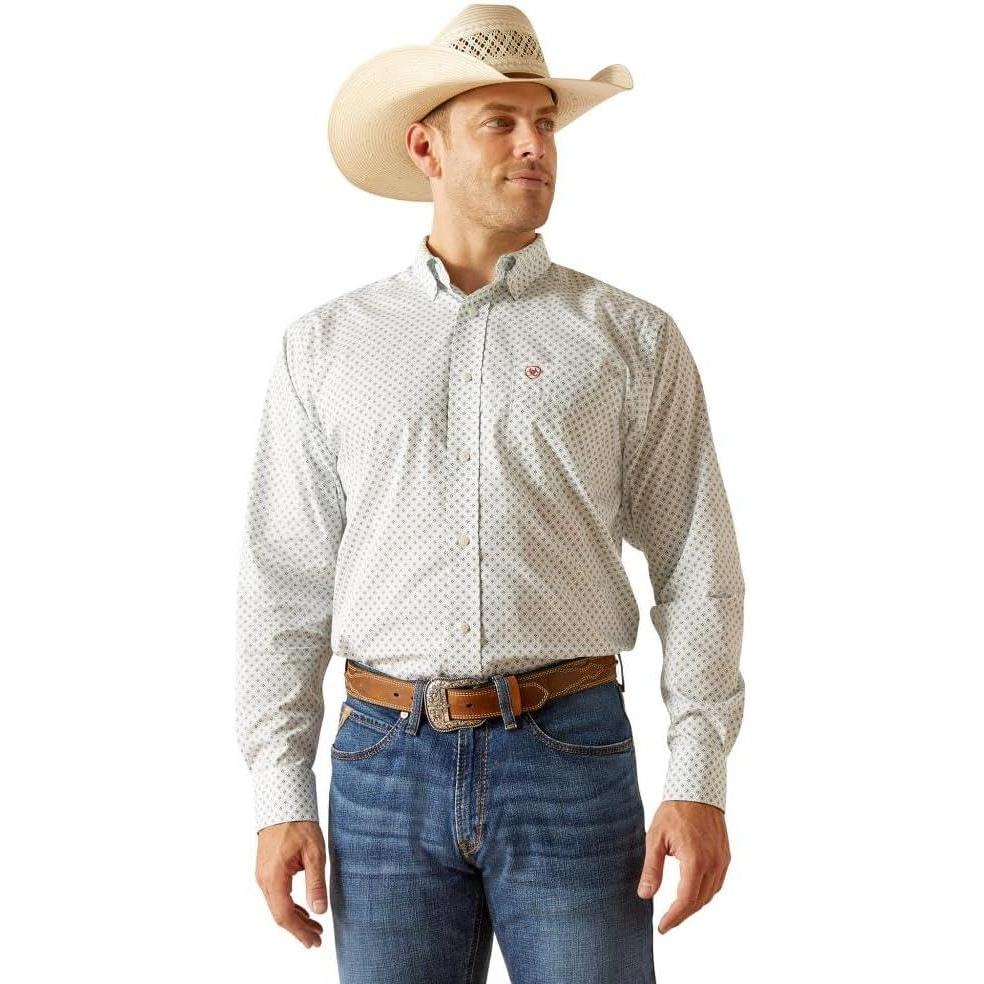 imageAriat Mens Wrinkle Free Kaiser Classic Fit Button Down Darkest IndigoWhite