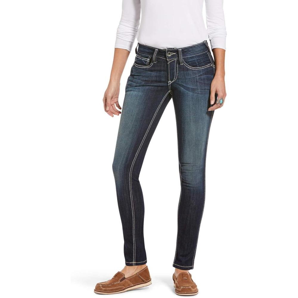 imageAriat REAL Mid Rise Stretch Skinny Jean  Womens Slim Fit DenimCelestial