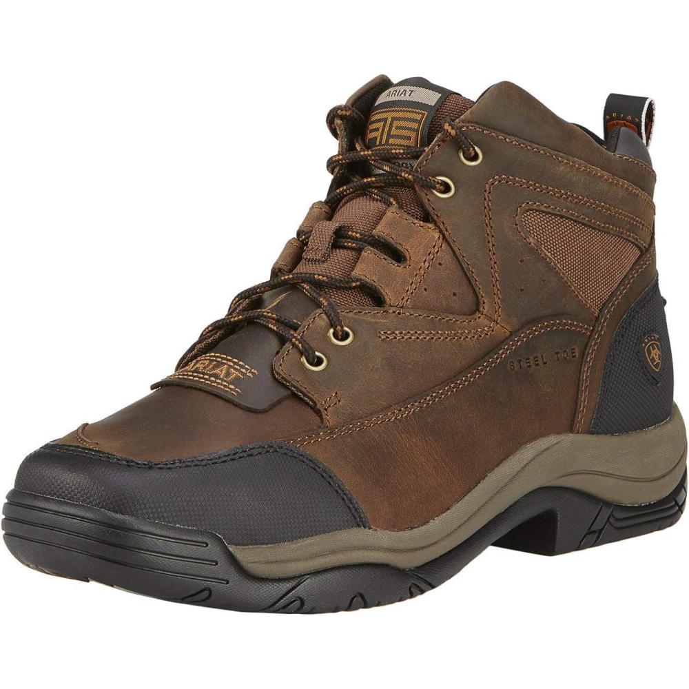 imageAriat Terrain Hiking Boot Mens Leather Outdoor Hiking BootsBrown