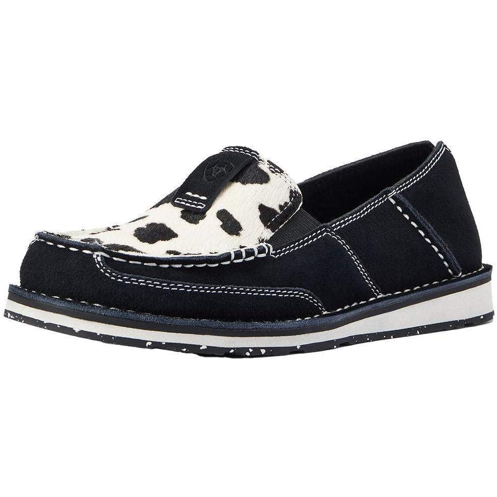 imageAriat Womens Cruiser Casual ShoeBlack SuedeBlack and White Hair on