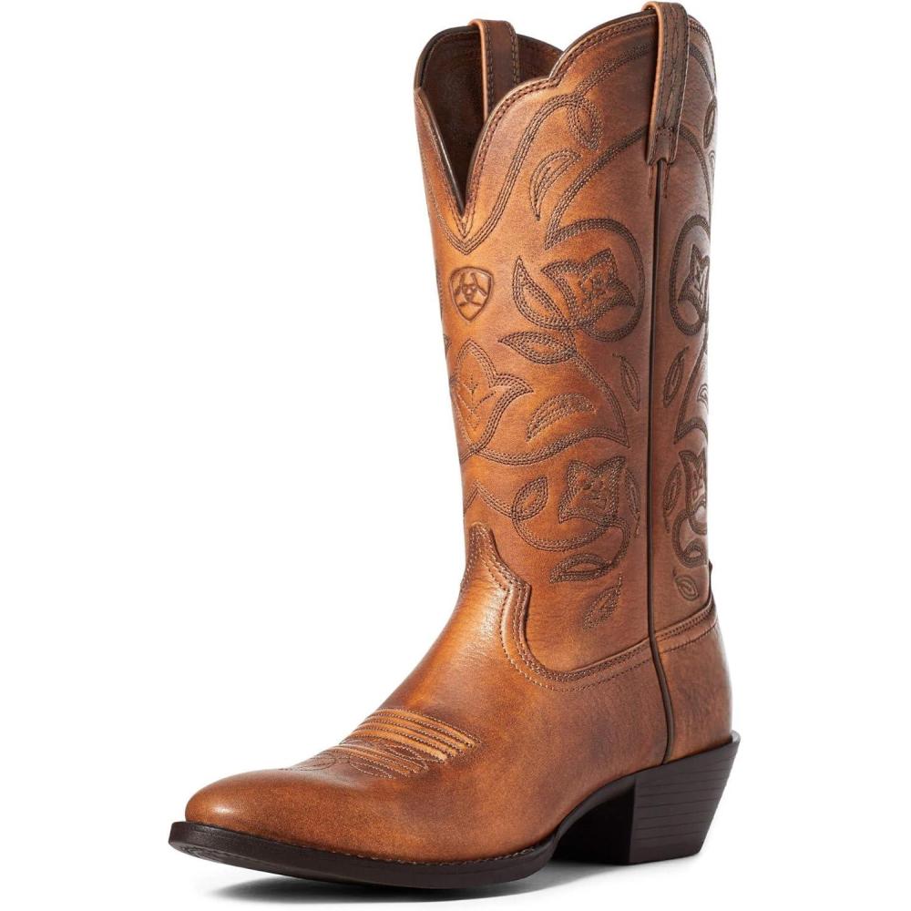 imageAriat Womens Heritage Western R Toe Western Cowboy BootCopper Brown