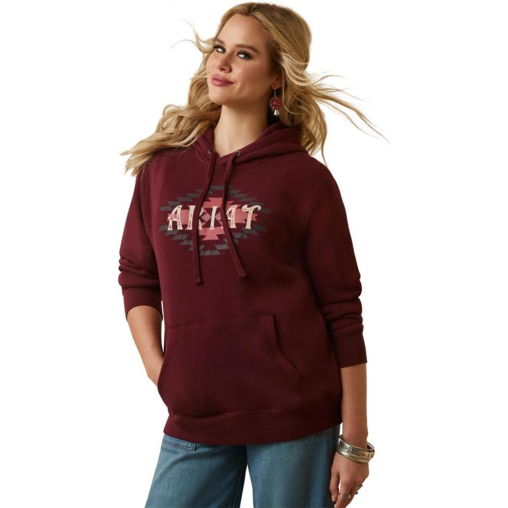 imageAriat Womens Hooded SweatshirtDiamond Twany Port