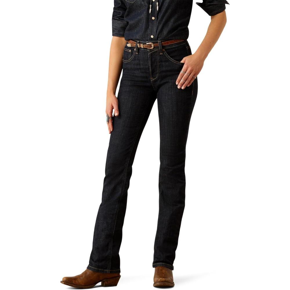 imageAriat Womens Yellowstone High Rise Straight Up Straight Leg JeanRinse