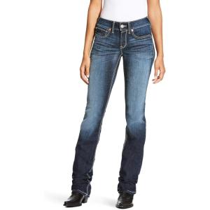 ARIAT Female R.E.A.L. Mid Rise Stretch Ivy Stackable Straight Leg Jean(Ella Willow)