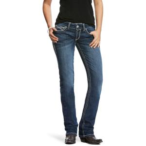 ARIAT Female R.E.A.L. Mid Rise Stretch Ivy Stackable Straight Leg Jean(Ivy Dresden)