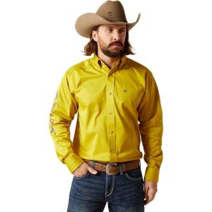 ARIAT Male Team Logo Twill Classic Fit Shirt Sea Scape USA 3X-Large(Antique Moss)