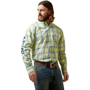 ARIAT Male Team Logo Twill Classic Fit Shirt Sea Scape USA 3X-Large(Tender Shoots)