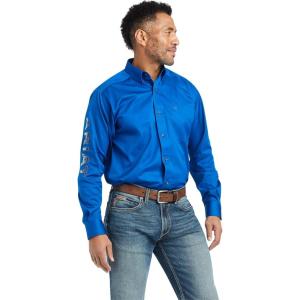 ARIAT Male Team Logo Twill Classic Fit Shirt Sea Scape USA 3X-Large(Turkish Sea)