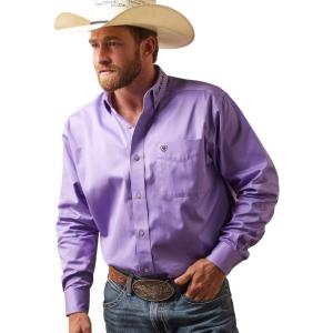 ARIAT Male Team Logo Twill Classic Fit Shirt Sea Scape USA 3X-Large(Violet Tulip)