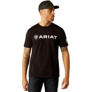 ARIAT Mens Barb Shield T-Shirt(Black)
