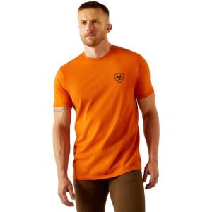 ARIAT Mens Barb Shield T-Shirt(Rust)