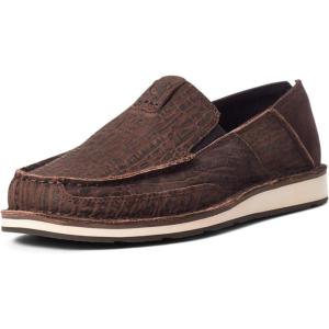 ARIAT Men’s Cruiser Boat Shoe(Bark Bison/Chocolate Suede)