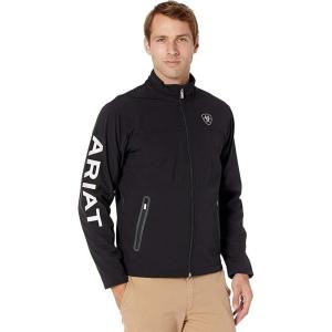 ARIAT Men’s New Team Softshell Mexico Water Resistant Jacket(Black)