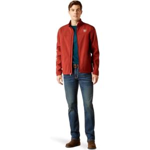 ARIAT Men’s New Team Softshell Mexico Water Resistant Jacket(Fired Brick)