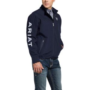 ARIAT Men’s New Team Softshell Mexico Water Resistant Jacket(Navy)
