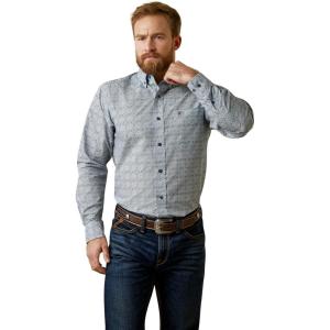ARIAT Men’s Orville Fitted Shirt(Blue)