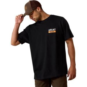 ARIAT Men’s Rebar Cotton Strong Roughneck Graphic T-Shirt(Black)