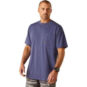 ARIAT Mens Rebar Cotton Strong T-Shirt(Blue Indigo)
