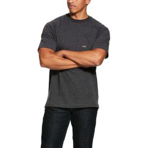ARIAT Mens Rebar Cotton Strong T-Shirt(Charcoal Heather)