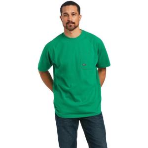 ARIAT Mens Rebar Cotton Strong T-Shirt(Green)