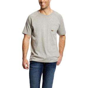 ARIAT Mens Rebar Cotton Strong T-Shirt(Heather Grey)