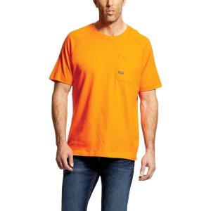 ARIAT Mens Rebar Cotton Strong T-Shirt(Safety Orange)