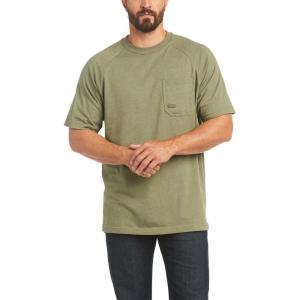 ARIAT Mens Rebar Cotton Strong T-Shirt(Sage Heather)