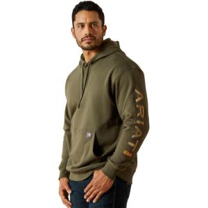 ARIAT Men’s Rebar Graphic Hoodie(Grape Leaf/Dried Herb)