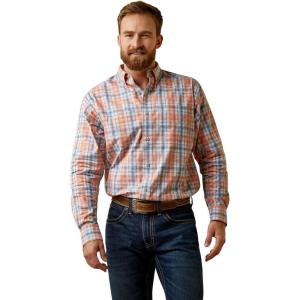 ARIAT Men’s Team Damion Classic Fit Shirt(Peach)