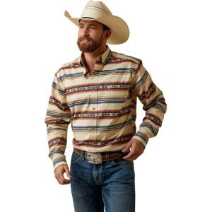 ARIAT Mens Team Darren Fitted Shirt(Sand)