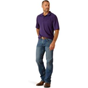 ARIAT Men’s Tek Polo(Purplavy)