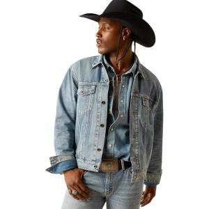 ARIAT Men’s Yellowstone Hometown Denim Jacket(Light Worn Out)